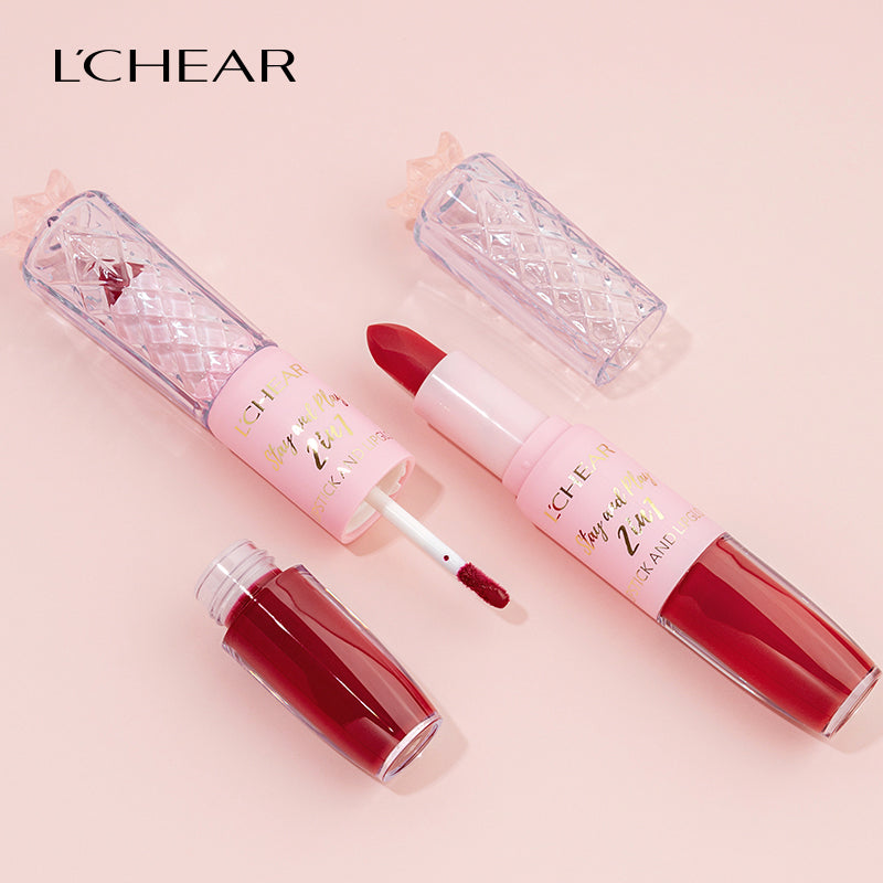 L'CHEAR STAY AND PLAY 2IN1 LIPSTICK AND LIPGLOSS (12 SHADES)