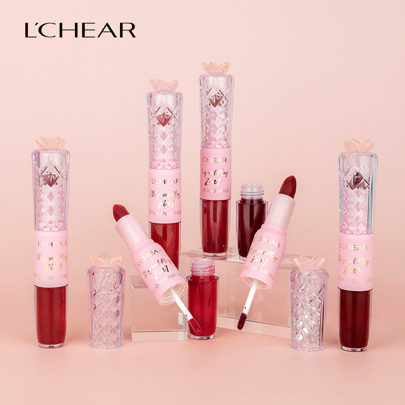 L'CHEAR STAY AND PLAY 2IN1 LIPSTICK AND LIPGLOSS (12 SHADES)