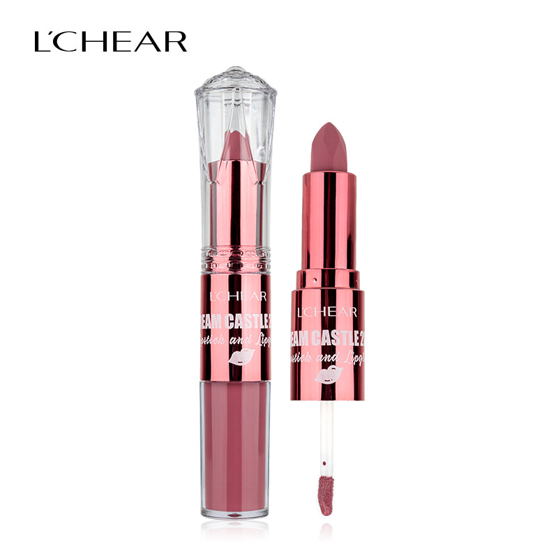 L'CHEAR DREAM CASTLE 2IN1 LIPSTICK AND LIPGLOSS (12 SHADES)