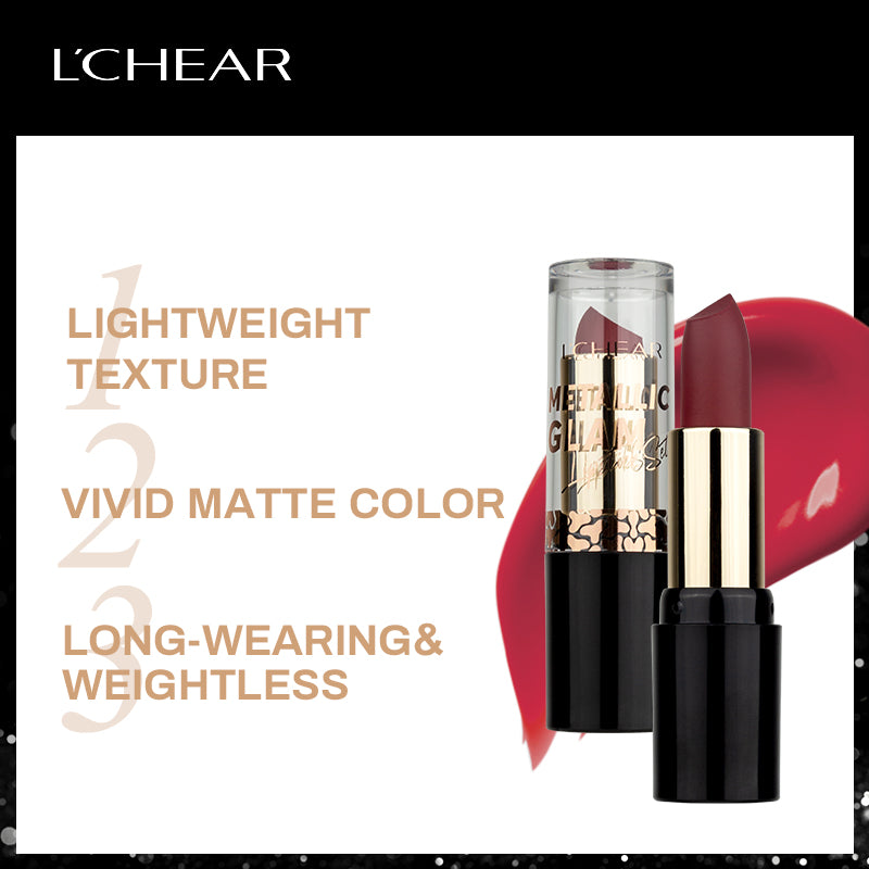 L'CHEAR METALLIC GLAM MATTE LIPSTICK (4 SHADES)