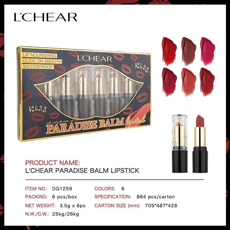 L'CHEAR PARADISE BALM WATER PROOF LIPSTICK (6 SHADES)